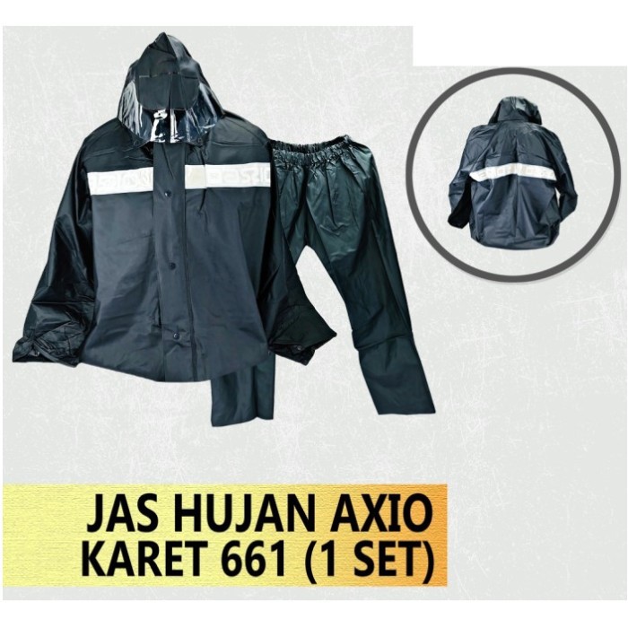 Jas Hujan Axio 661 Original/Mantel Axio Karet Rubber 661 Asli/Mantol Axio 661 Karet Rubber Ori/Raincoat Axio 661/Jas Ujan Axio 661