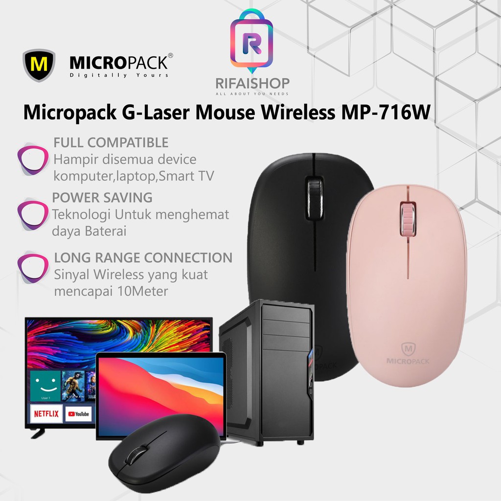 Mouse Wireless Micropack G-Laser MP-716W Series Mouse cantik Mouse gaming Mouse kantor