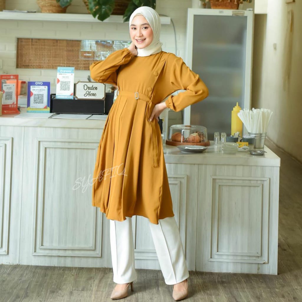 TUNIK ARUMI/TUNIK MUSLIMAH/TUNIK BAHAN KATUN SHAKILLA/TUNIK