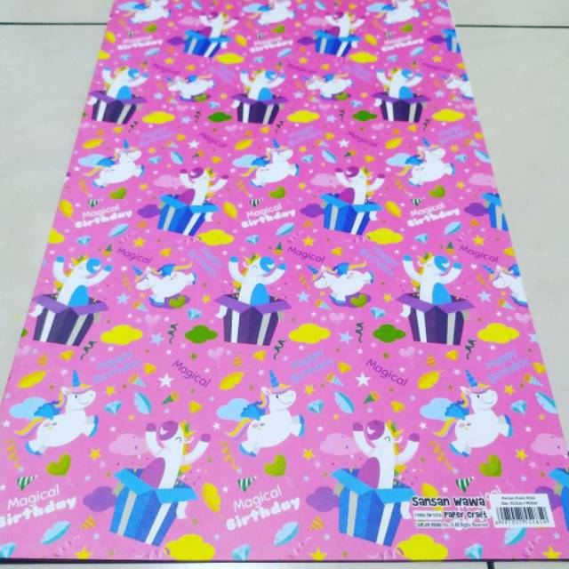 

Kertas kado Unicorn sansan wawa 5276