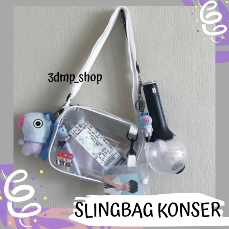 Slingbang Tas selempang Konser transparan sling bag bts