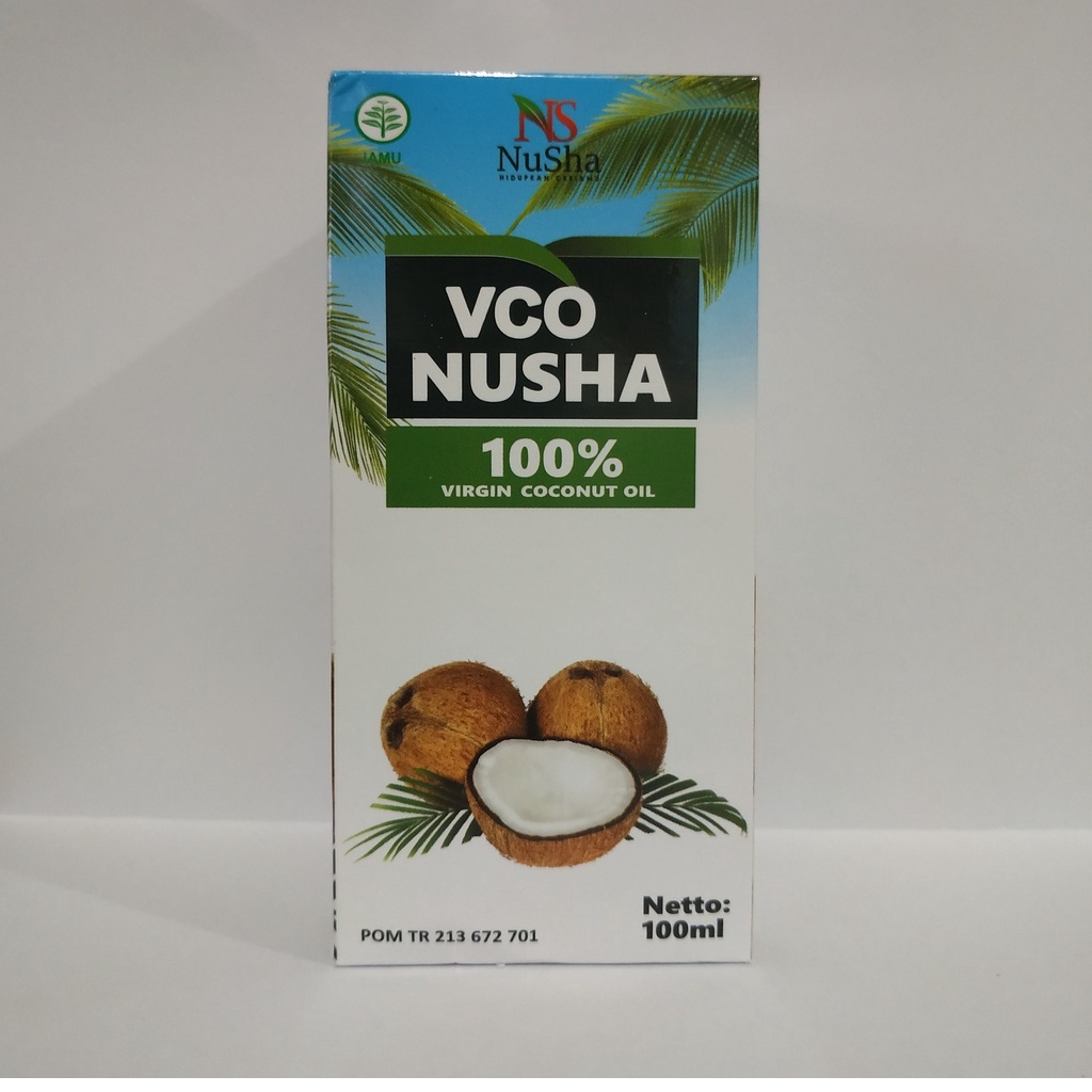 VCO NUSHA KUALITAS GRADE A BPOM Minyak Kelapa Murni Cair 100% Virgin Coconut Oil 100ml