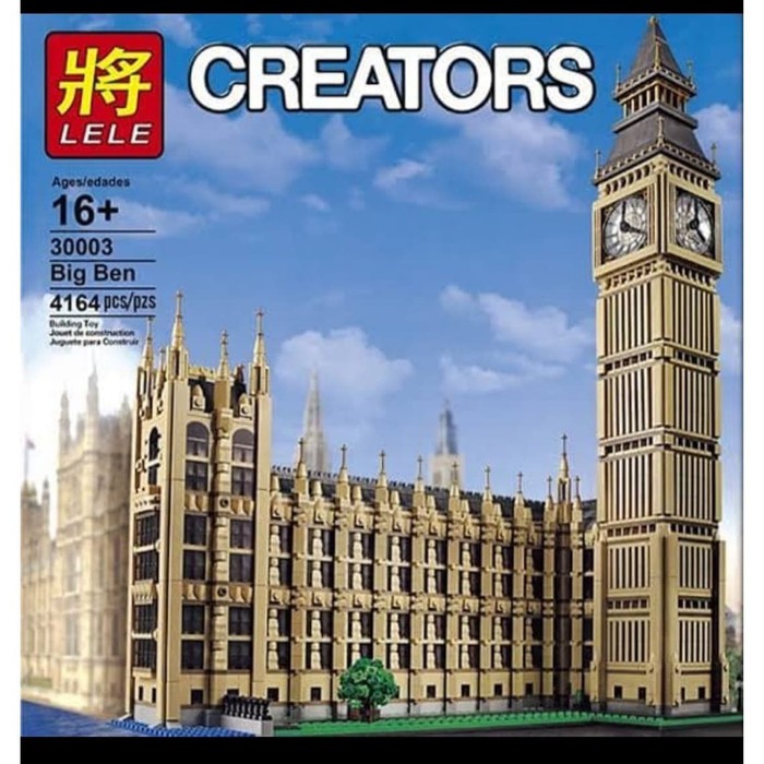 Mainan Anak Lego Lele seri Big Ben Elizabeth Tower - 4164 Pcs