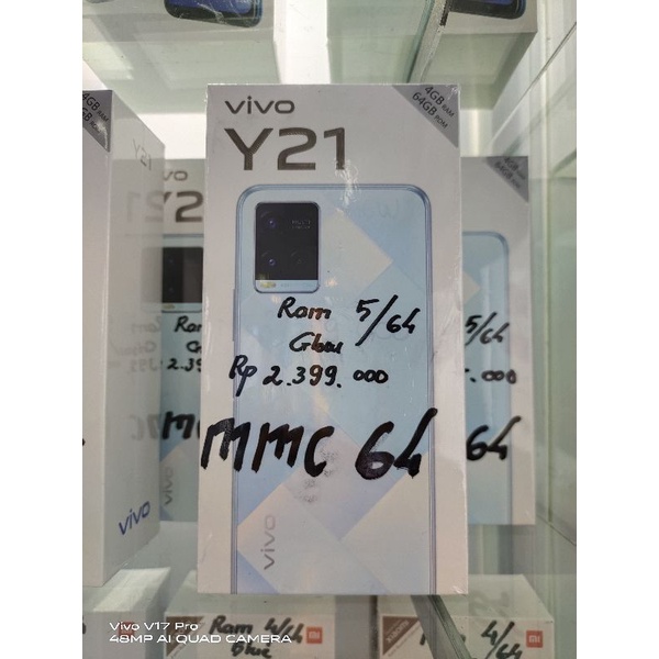 new vivo y21 ram 5/64 garansi resmi 1 tahun