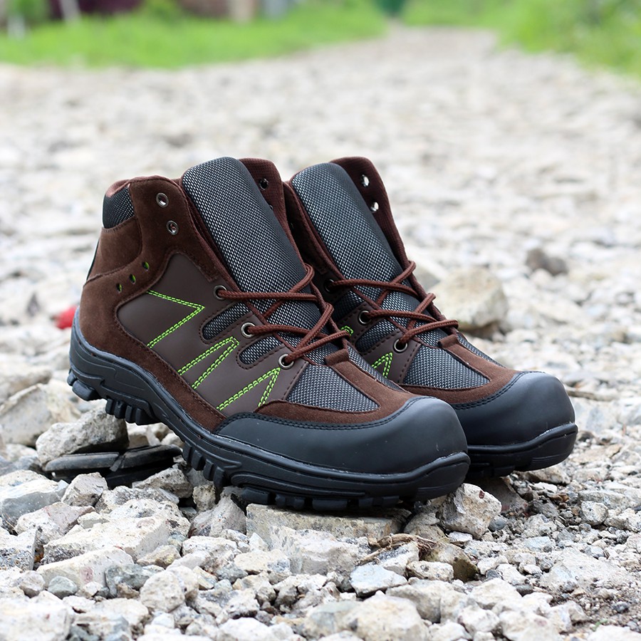 Sepatu gunung Sepatu Pria Crocodile Maung Boots Safety Hiking Ujung Besi Working