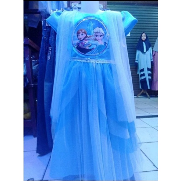 Dres gaun frozen anak/ Baju pesta frozen