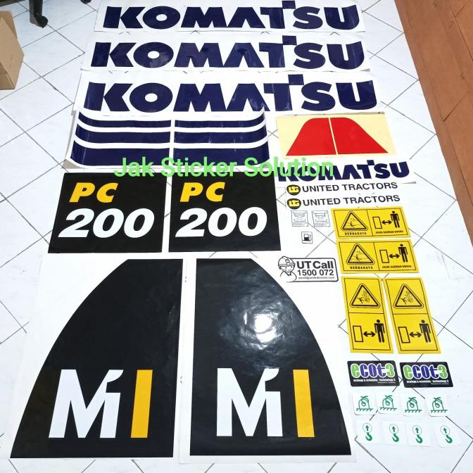 Stiker Excavator Komatsu Pc200-8M1