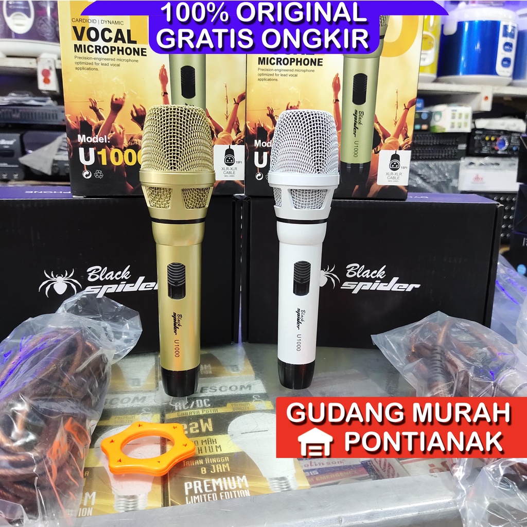 Mic Blackspider U1000 Original Asli Suara Jernih dan NYARING