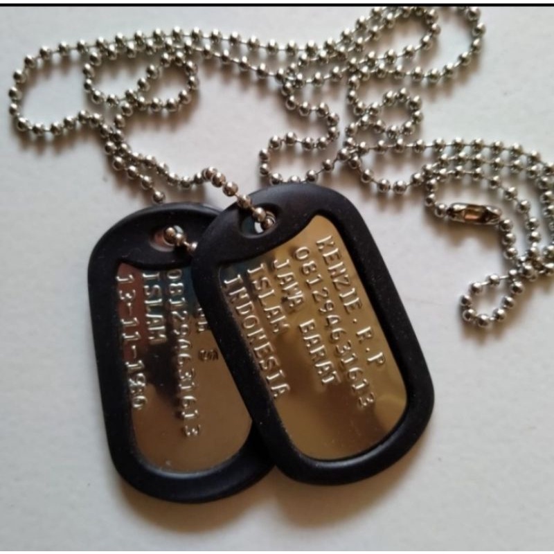 Kalung Tentara/Kalung identitas/Kalung Besi/Kalung Dogtag