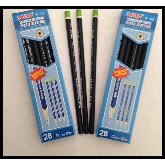 

JOYKO P - 90 TRIANGULAR PENCIL PENSIL SEGITIGA FOR COMPUTER 2B MURAH - PENSIL P90