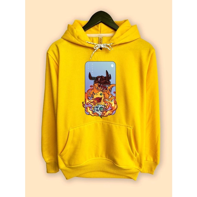 Jaket Hoodie Anime Digimon Agumon Digivolve