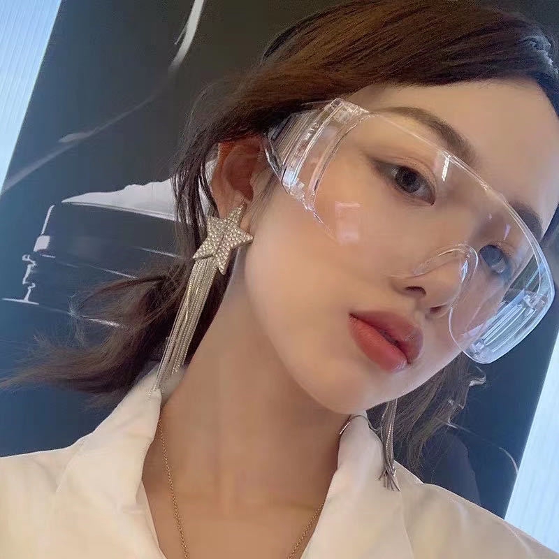 Kacamata Goggles Transparan Anti Kabut / Air Liur / Cipratan / Debu Multi Warna Untuk Dewasa