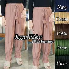 CELANA JOGER PLISKET / JOGER PLISKET / JOGER PANJANG / JOGER PLISKET PANJANG