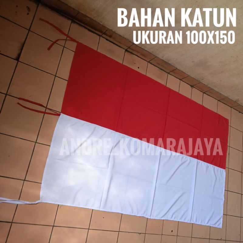 

bendera merah putih bahan katun lembut ukuran 100x150 ready stock