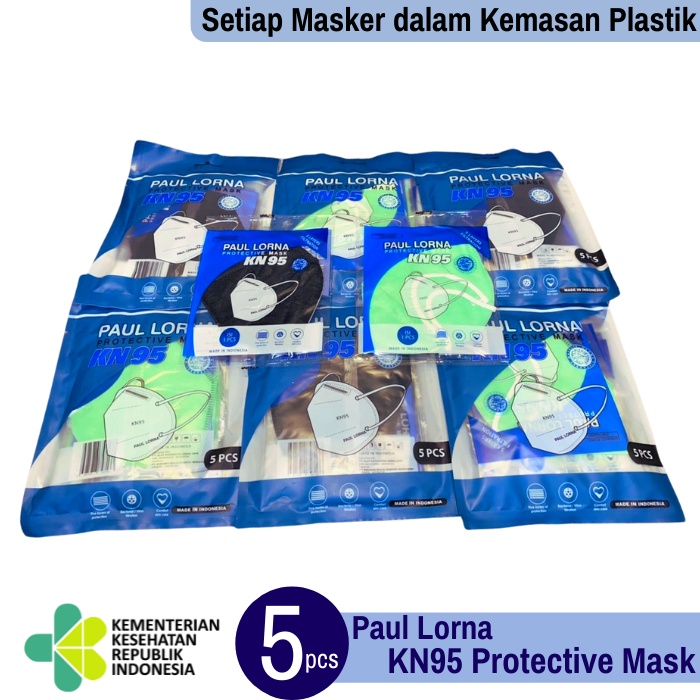 Masker Paul Lorna KN95 isi 5Pcs Masker Medis Packing Higienis