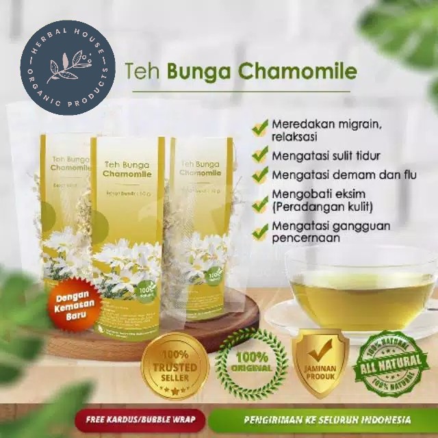 

ANTI IMSOMNIA !!! Teh Bunga Chamomile Herbal Relaksasi kaya Anti