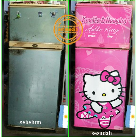 STIKER KULKAS HELLO KITY BALET PINK