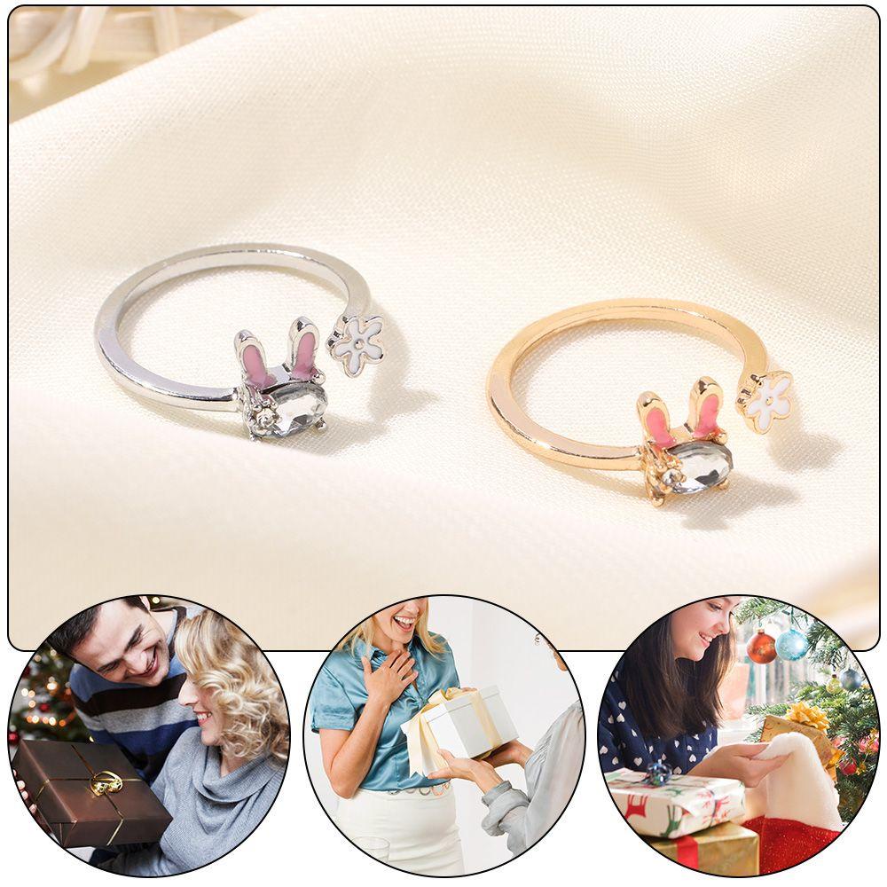 Perhiasan Hadiah Cincin Nanas Adjustable Animal Rings