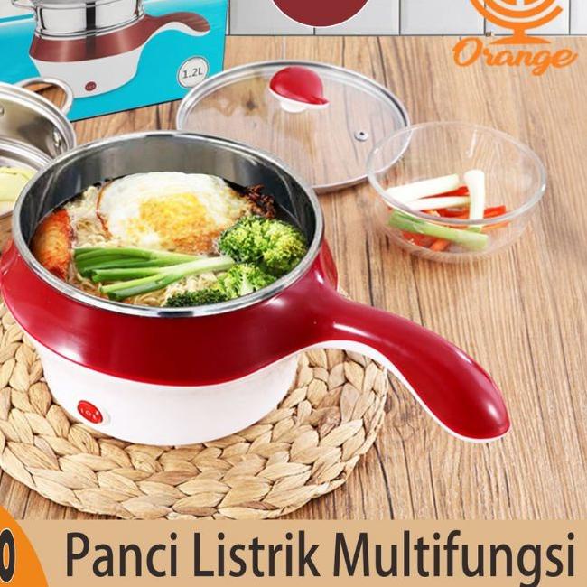 ☊ (TEFLON) PANCI LISTRIK SERBAGUNA + STEAMER KUKUS ➻