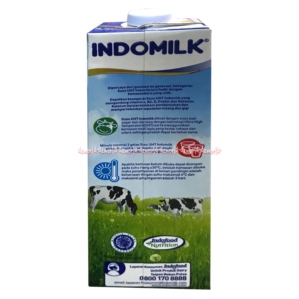 Indomilk Uht Full Cream 1L Dibuat Dengan Susu Segar Susu Cair Segar Siap Minum 1 Liter