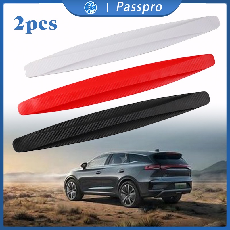 2pcs Bumper Guard Carbon Mobil Pelindung Bumper Universal Motif Texture Fleksibe Sticker