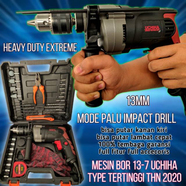 Bor listrik 13mm tercanggih type seri  13-7 Merk Uchiha Japan