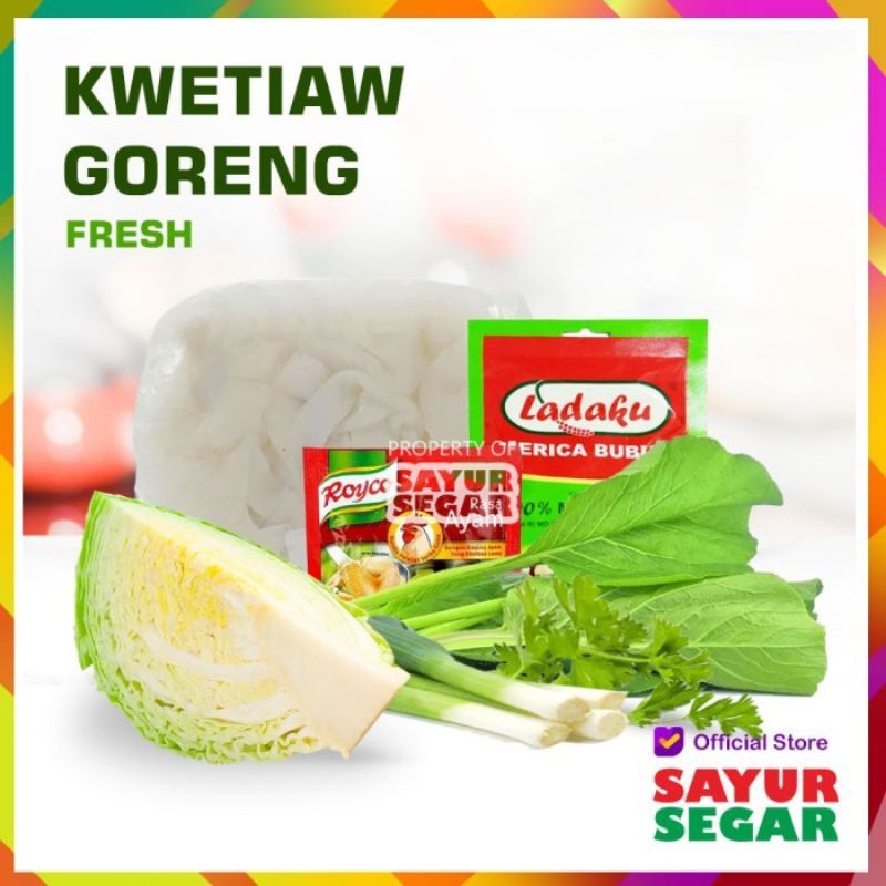 

paket kwetiau goreng fresh banyak sayur