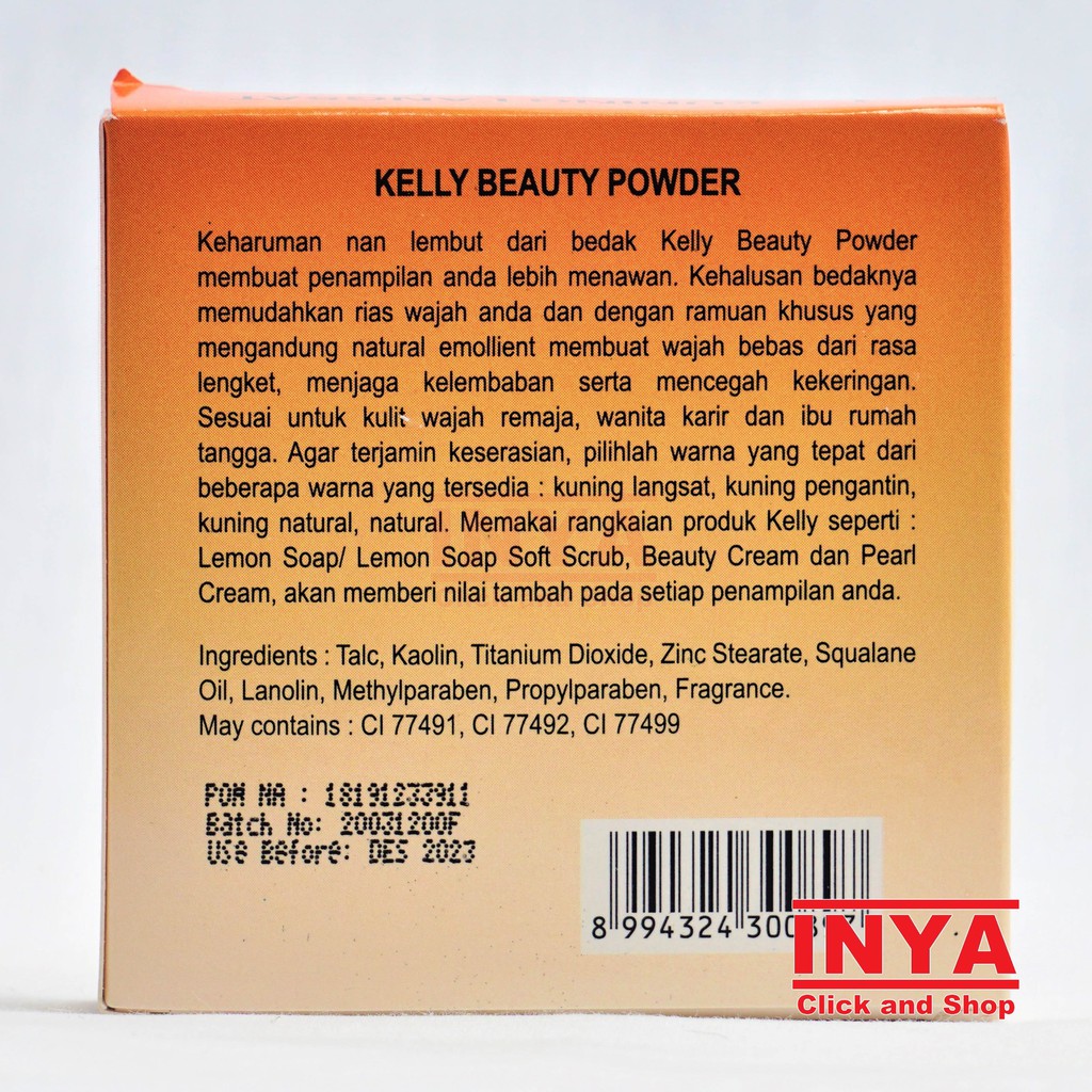 BEDAK KELLY 1 KUNING LANGSAT 22.5gr - COMPACT POWDER