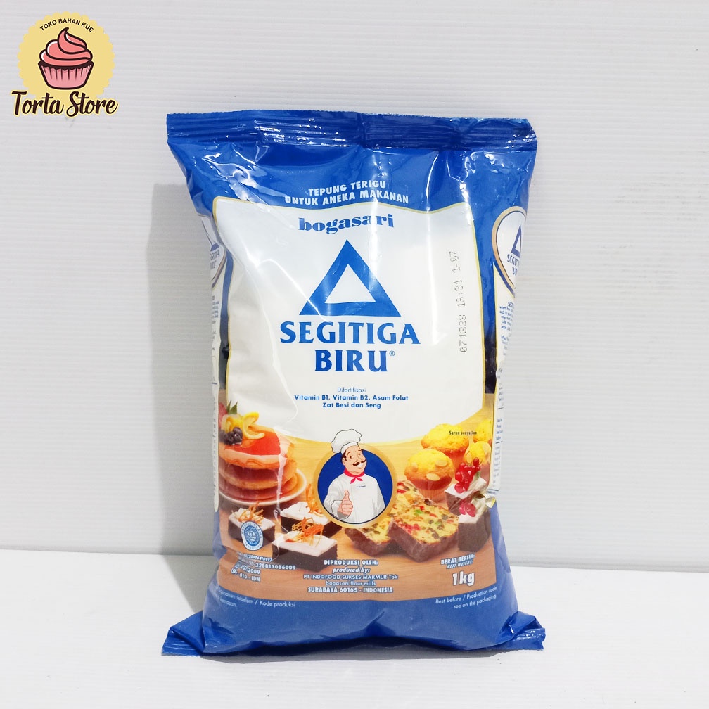 

Tepung Terigu Segitiga Biru Premium 1kg / Tepung terigu Rendah Protein