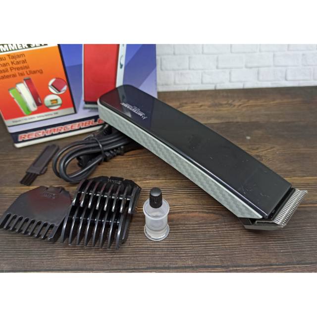 Alat Cukur Rambut 3 sisir clip cas trimmer hair clippet Baterai Charger Tanpa Kabel mitsuyama