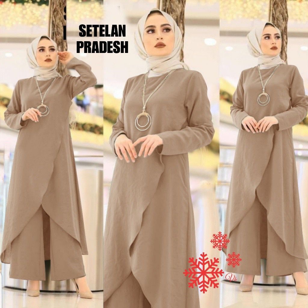 Pradesh Setelan Wanita / Setelan Celana Wanita / Fashion Muslim Wanita