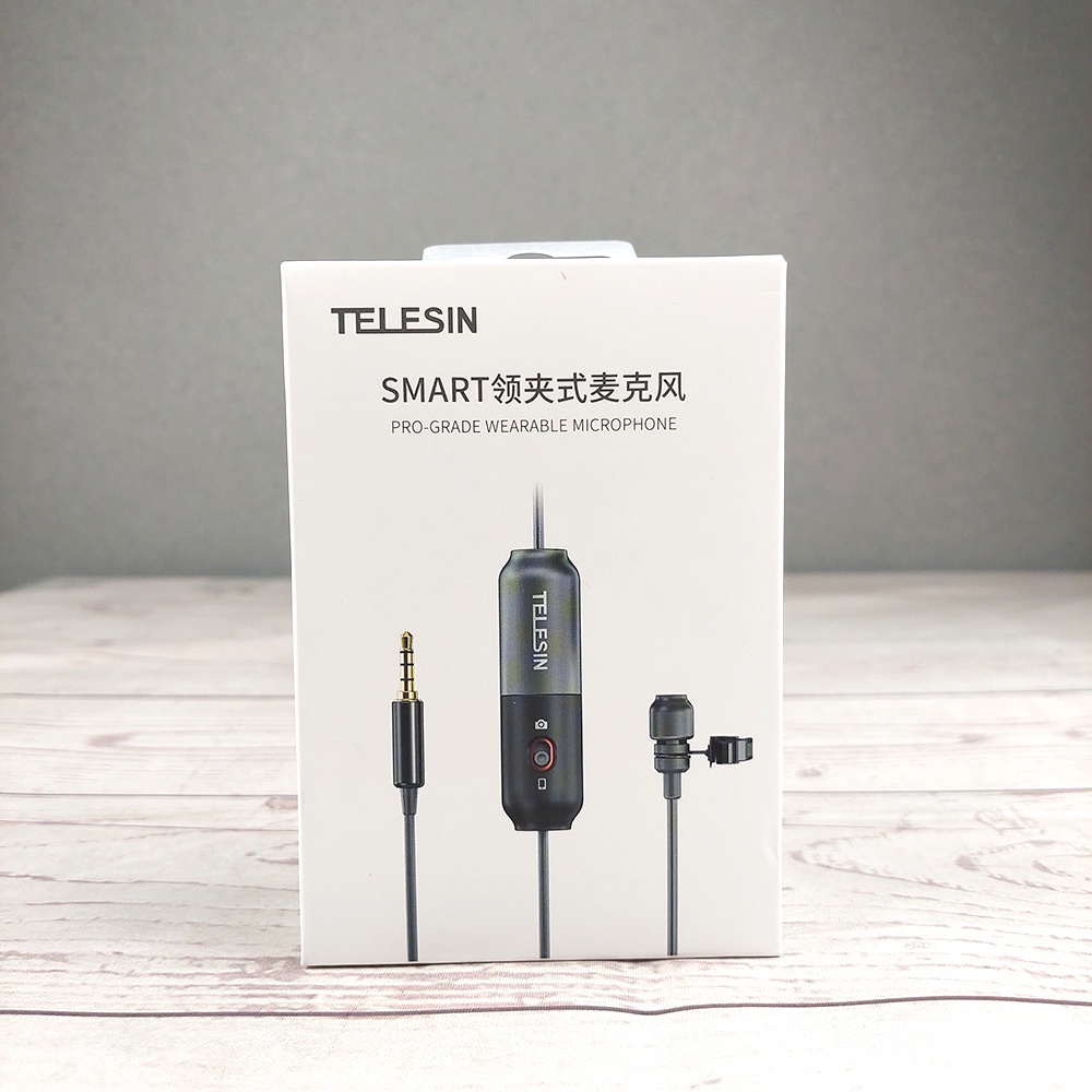 Telesin Mikrofon Professional Lavalier Microphone Omnidirectional Clip Portable 3.5mm - MIC-LAV02 - Black