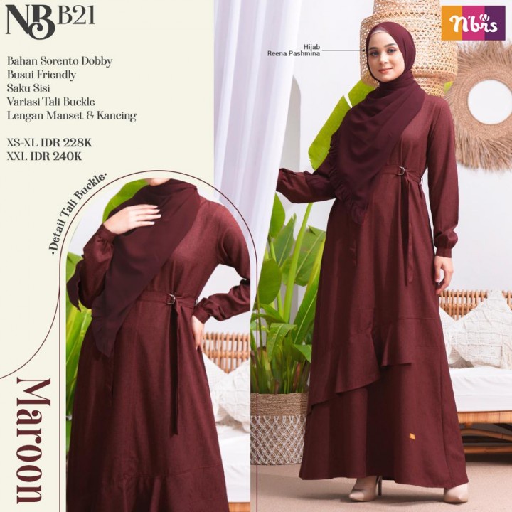 Gamis Wanita Nibras PROMO SALE TERMURAH NB B21