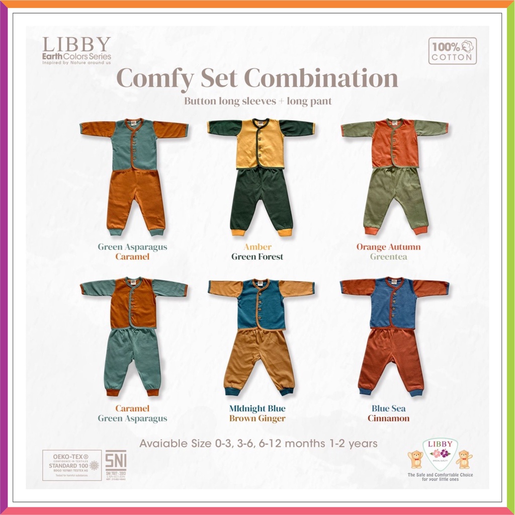 LIBBY COMFY SET KOMBINASI | EARTH COLOR SERIES | SETELAN LIBBY KANCING ❤ Fashionbabies ❤