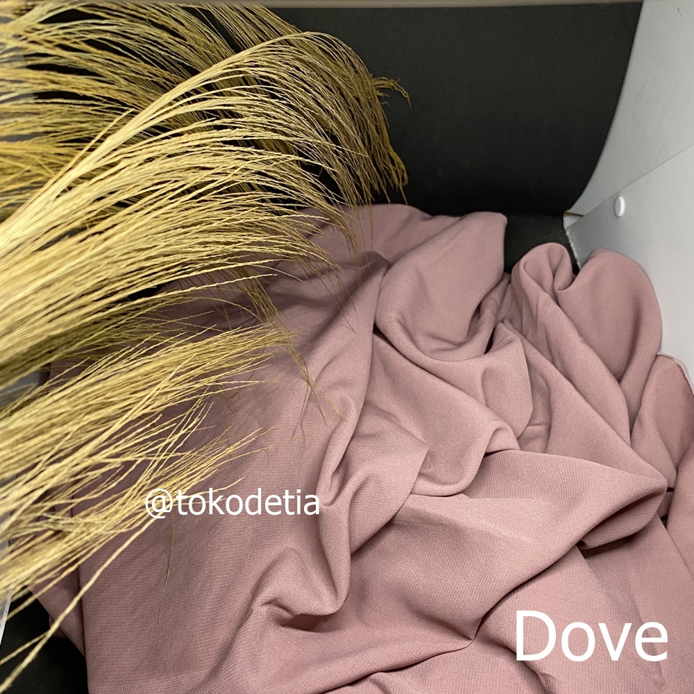 TERMURAH Kain Wolfis Grade A /  Wolpeach Premium /Wolvis Premium gamis tunik fashion-Dove