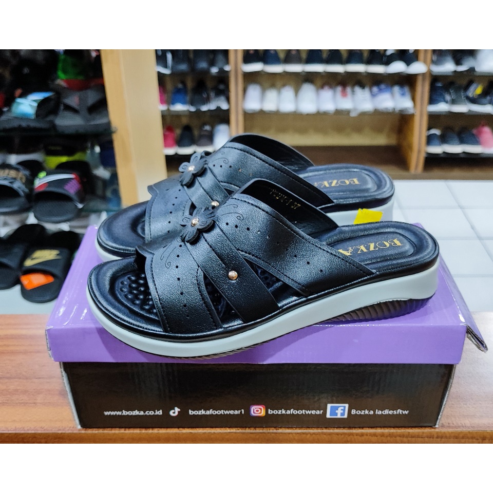 Sandal Slide Wanita Bozka Plum1 Terlaris