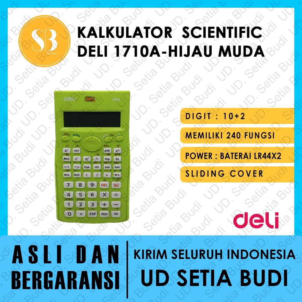 Kalkulator Scientific Deli 1710A asli dan bergaransi