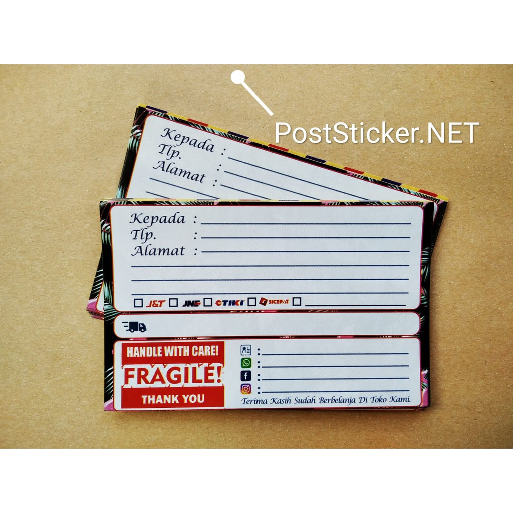 

Sticker Alamat Pengiriman all Olshop Hitam Fragile