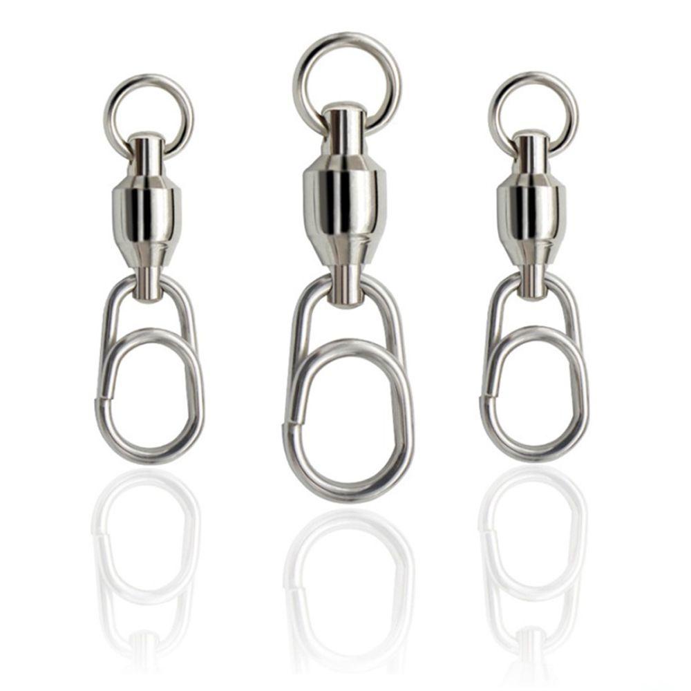 Agustinina Oval Split Rings Bearing Putar Aksesoris Memancing Alat Pancing Jig Rolling Swivel 8-bentuk Ring Lure Connector