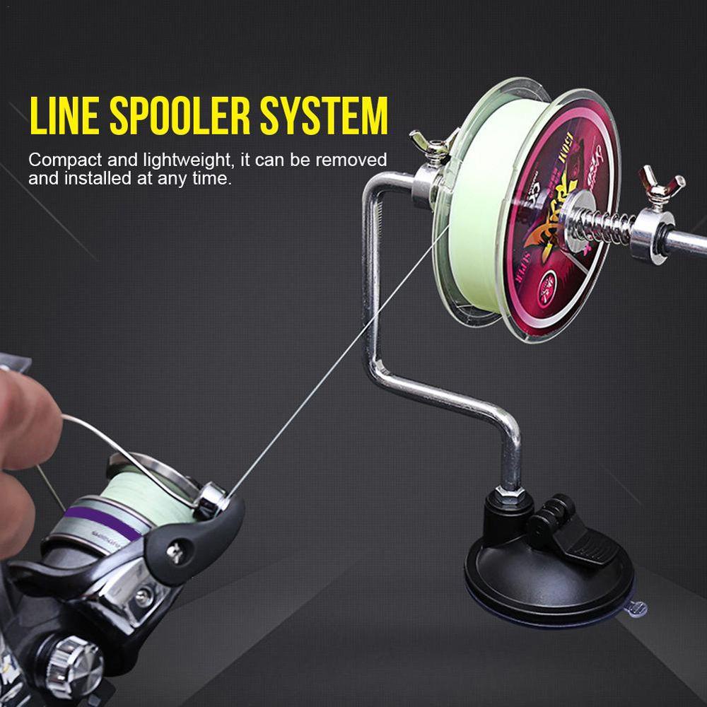 Agustina Penggulung Garis Pancing Portable Universal Fishing Tackle Tools Vacuum Spooling Aksesoris Pancing Gulungan Line Spooler System Gulungan Line Spooler