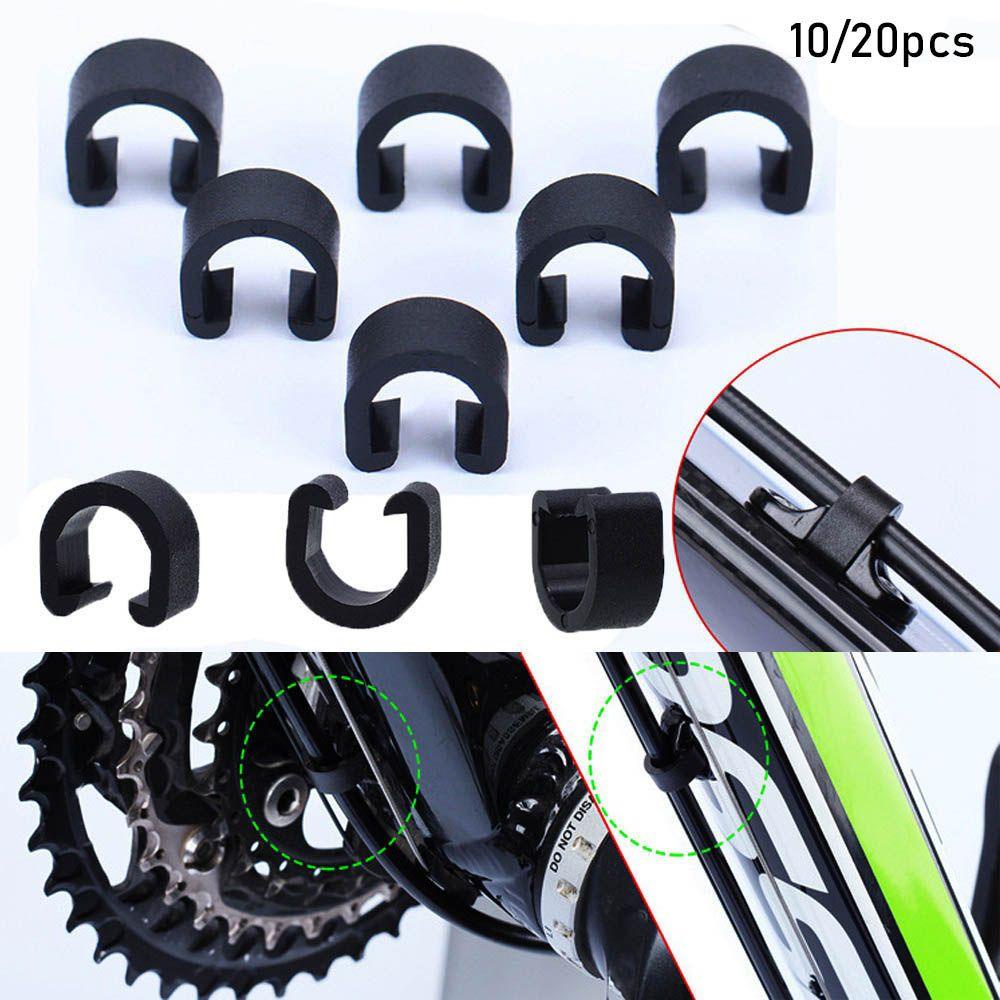 Suyo 10/20pcs C-buckle MTB Sepeda Jalan Rem Kabel Set Plastik Pipa Jalur Deduksi