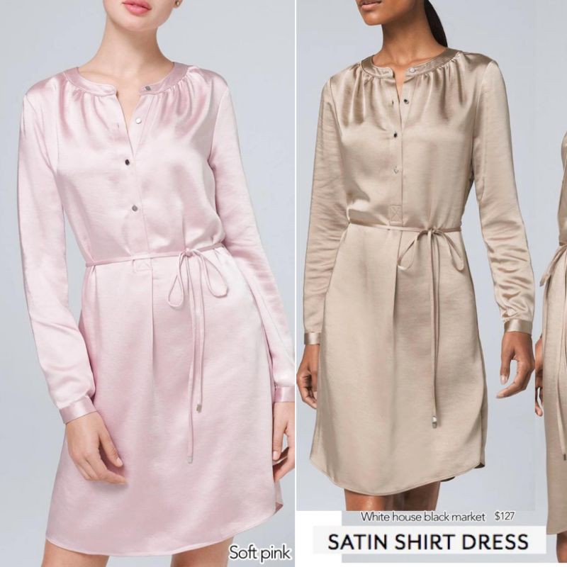 WHBM SATIN DRESS