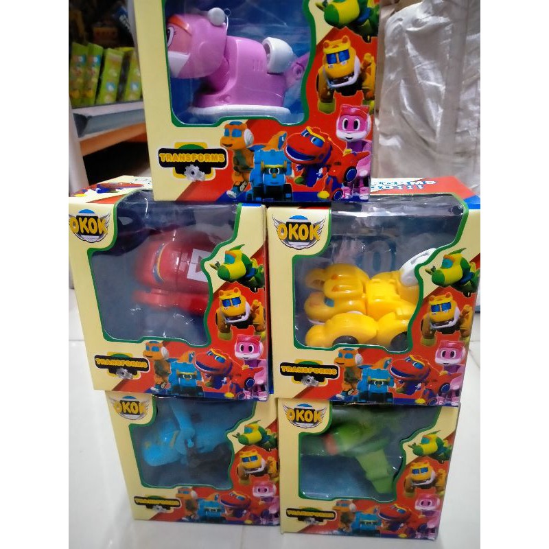 mainan gogodino dus transforms karakter