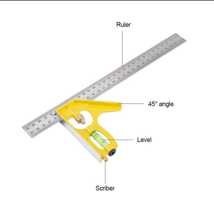 

Mistar Siku Kombinasi Adjustable Combination Square 30cm promo