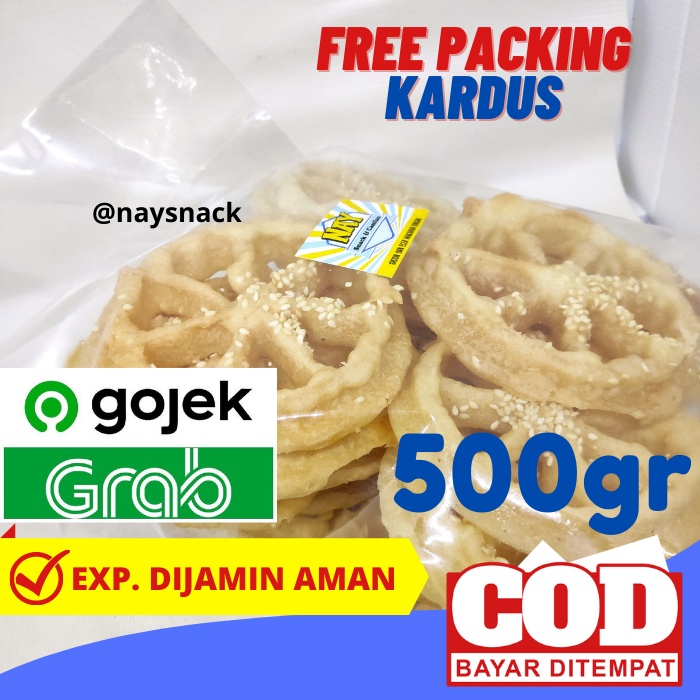 

Kue Kembang Goyang Wijen Manis Makanan Ringan Kiloan Manis Isi 500 Gram