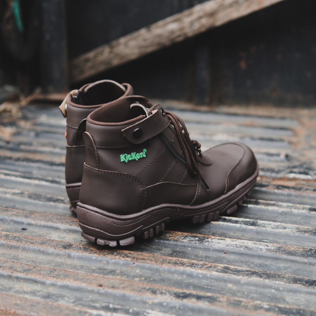 MS SHOP - Sepatu Pria Septi Kickers Morisey Coklat Kikers Boots Safety Hiking Bots Gunung Adventure