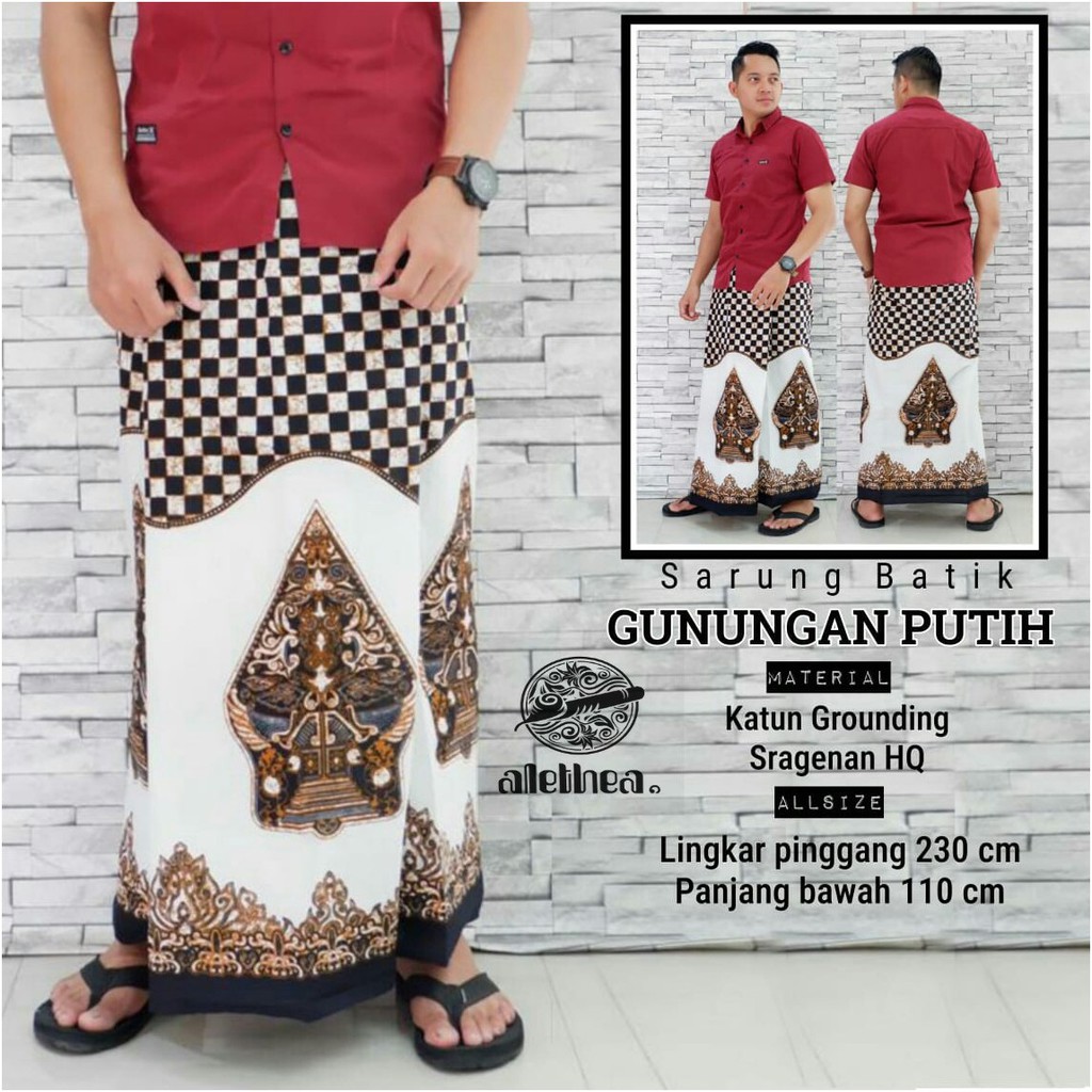 Batik Solo Sarung Batik Gunungan Putih Alethea Batiksoloamanah 110.000