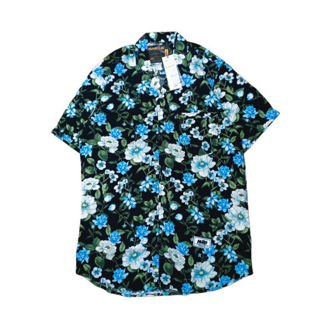 SHIRT / KEMEJA PANTAI NEVERDEAD FLORAL BLUE