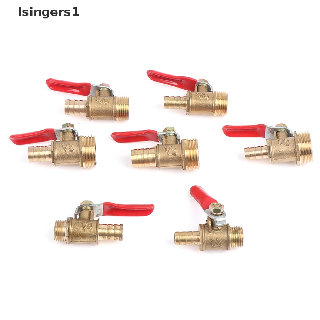 (lsingers1) Adapter Konektor Katup Bola Kuningan Male 1 / 4 &quot;3 / 8&quot; 1 / 2 &quot;BSP