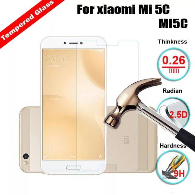 Tempered Glass Xiaomi Mi5c Clear Bening. Gorila Glass